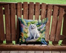 Load image into Gallery viewer, American Eskimo Spring Garden Throw Pillow - 14x14 Decorative Pillow – Art for Your Home &amp; Patio