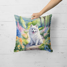 Load image into Gallery viewer, American Eskimo Spring Garden Throw Pillow
