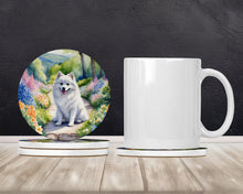 Load image into Gallery viewer, American Eskimo Spring Garden Large Sandstone Coasters Pack of 4