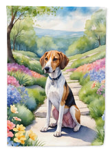 Load image into Gallery viewer, American Foxhound Spring Path House Flag
