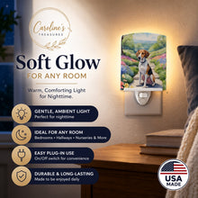 Load image into Gallery viewer, American Foxhound Spring Garden Ceramic Night Light Compact, UL-Certified, Ideal for Bedroom, Bathroom, Nursery, Hallway, Kitchen, 6x4x3, Multicolor