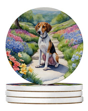Load image into Gallery viewer, American Foxhound Spring Garden Large Sandstone Coasters Pack of 4