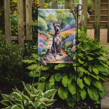 Load image into Gallery viewer, American Hairless Terrier Spring Path Garden Flag  – Dog-Themed Floral Outdoor Decor