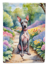 Load image into Gallery viewer, American Hairless Terrier Spring Path Garden Flag  – Dog-Themed Floral Outdoor Decor