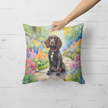 Load image into Gallery viewer, American Water Spaniel Spring Garden Throw Pillow
