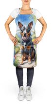 Load image into Gallery viewer, Australian Cattle Dog Spring Garden Apron – Artist-Designed Kitchen, BBQ &amp; Craft Apron