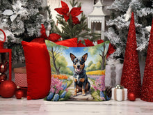 Load image into Gallery viewer, Australian Cattle Dog Spring Garden Throw Pillow - 14x14 Decorative Pillow – Art for Your Home &amp; Patio