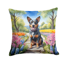 Load image into Gallery viewer, Australian Cattle Dog Spring Garden Throw Pillow