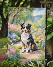 Load image into Gallery viewer, Australian Shepherd Spring Path Garden Flag  – Dog-Themed Floral Outdoor Decor