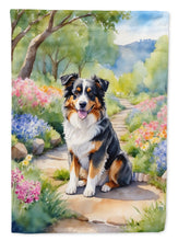 Load image into Gallery viewer, Australian Shepherd Spring Path Garden Flag  – Dog-Themed Floral Outdoor Decor