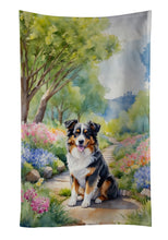 Load image into Gallery viewer, Australian Shepherd Spring Garden Kitchen Towel