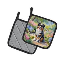 Load image into Gallery viewer, Australian Shepherd Spring Garden Pot Holders - Set of 2 Decorative Kitchen Helpers | Made in the USA