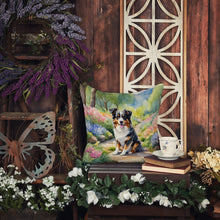 Load image into Gallery viewer, Australian Shepherd Spring Garden Throw Pillow