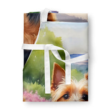 Load image into Gallery viewer, Australian Terrier Spring Garden Apron – Artist-Designed Kitchen, BBQ &amp; Craft Apron