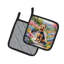 Load image into Gallery viewer, Australian Terrier Spring Garden Pot Holders - Set of 2 Decorative Kitchen Helpers | Made in the USA