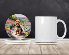 Load image into Gallery viewer, Australian Terrier Spring Garden Large Sandstone Coasters Pack of 4