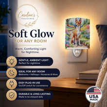 Load image into Gallery viewer, Basenji Spring Garden Ceramic Night Light Compact, UL-Certified, Ideal for Bedroom, Bathroom, Nursery, Hallway, Kitchen, 6x4x3, Multicolor