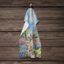 Load image into Gallery viewer, Basenji Spring Garden Kitchen Towel