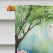 Load image into Gallery viewer, Basset Hound Spring Path House Flag