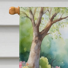 Load image into Gallery viewer, Bearded Collie Spring Path House Flag