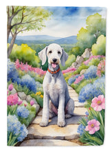 Load image into Gallery viewer, Bedlington Terrier Spring Path Garden Flag  – Dog-Themed Floral Outdoor Decor