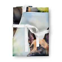 Load image into Gallery viewer, Belgian Malinois Spring Garden Apron – Artist-Designed Kitchen, BBQ &amp; Craft Apron
