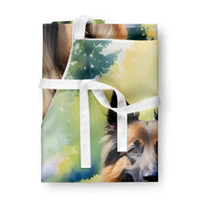 Load image into Gallery viewer, Belgian Tervuren Spring Path Apron – Artist-Designed Kitchen, BBQ &amp; Craft Apron