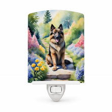 Load image into Gallery viewer, Belgian Tervuren Spring Path Ceramic Night Light Compact, UL-Certified, Ideal for Bedroom, Bathroom, Nursery, Hallway, Kitchen, 6x4x3, Multicolor