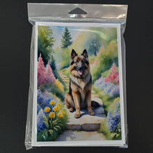 Load image into Gallery viewer, Belgian Tervuren Spring Path Greeting Cards - Blank Note Cards – 8-Pack of Artist-Designed Cards with Envelopes