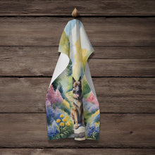 Load image into Gallery viewer, Belgian Tervuren Spring Path Kitchen Towel