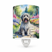 Load image into Gallery viewer, Bergamasco Sheepdog Spring Path Ceramic Night Light Compact, UL-Certified, Ideal for Bedroom, Bathroom, Nursery, Hallway, Kitchen, 6x4x3, Multicolor