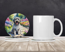 Load image into Gallery viewer, Bergamasco Sheepdog Spring Path Large Sandstone Coasters Pack of 4