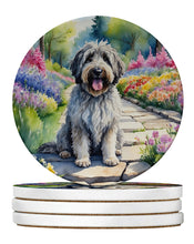 Load image into Gallery viewer, Bergamasco Sheepdog Spring Path Large Sandstone Coasters Pack of 4