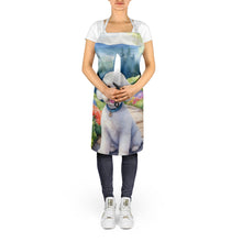 Load image into Gallery viewer, Bichon Frise Spring Path Apron – Artist-Designed Kitchen, BBQ &amp; Craft Apron
