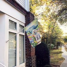 Load image into Gallery viewer, Bichon Frise Spring Path House Flag