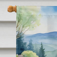 Load image into Gallery viewer, Bichon Frise Spring Path House Flag