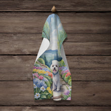 Load image into Gallery viewer, Bichon Frise Spring Path Kitchen Towel