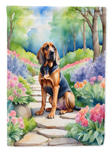 Load image into Gallery viewer, Bloodhound Spring Path Garden Flag  – Dog-Themed Floral Outdoor Decor