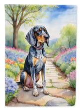 Load image into Gallery viewer, Bluetick Coonhound Spring Path Garden Flag  – Dog-Themed Floral Outdoor Decor