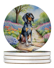 Load image into Gallery viewer, Bluetick Coonhound Spring Path Large Sandstone Coasters Pack of 4
