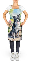 Load image into Gallery viewer, Border Collie Spring Path Apron – Artist-Designed Kitchen, BBQ &amp; Craft Apron