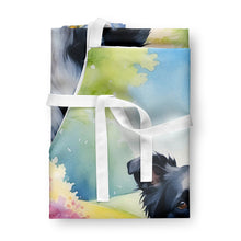 Load image into Gallery viewer, Border Collie Spring Path Apron – Artist-Designed Kitchen, BBQ &amp; Craft Apron