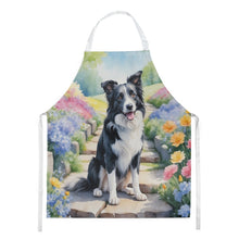 Load image into Gallery viewer, Border Collie Spring Path Apron – Artist-Designed Kitchen, BBQ &amp; Craft Apron