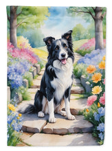 Load image into Gallery viewer, Border Collie Spring Path House Flag