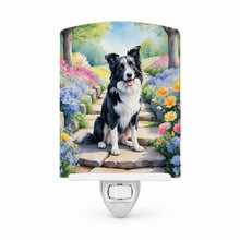 Load image into Gallery viewer, Border Collie Spring Path Ceramic Night Light Compact, UL-Certified, Ideal for Bedroom, Bathroom, Nursery, Hallway, Kitchen, 6x4x3, Multicolor