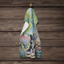 Load image into Gallery viewer, Border Collie Spring Path Kitchen Towel