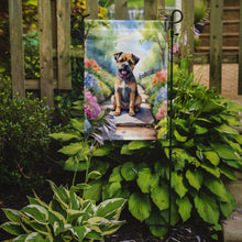 Load image into Gallery viewer, Border Terrier Spring Path Garden Flag  – Dog-Themed Floral Outdoor Decor