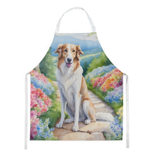 Load image into Gallery viewer, Borzoi Spring Path Apron – Artist-Designed Kitchen, BBQ &amp; Craft Apron