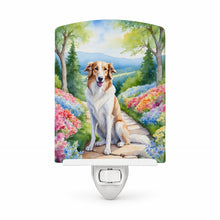Load image into Gallery viewer, Borzoi Spring Path Ceramic Night Light Compact, UL-Certified, Ideal for Bedroom, Bathroom, Nursery, Hallway, Kitchen, 6x4x3, Multicolor