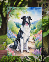 Load image into Gallery viewer, Borzoi Spring Path Garden Flag  – Dog-Themed Floral Outdoor Decor